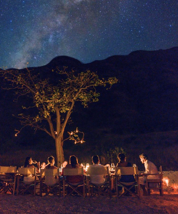 Christmas dinner on private yacht beach